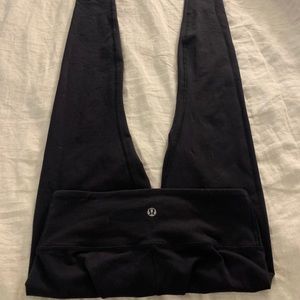 Black mid-rise lululemon leggings size 4